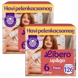 Libero Up&amp;Go 2 mesačné balenie plienok 13-20kg Junior 6 (252ks)