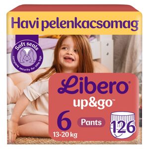 Libero Up&amp;Go mesačné balenie plienok 13-20kg Junior 6 (126ks)