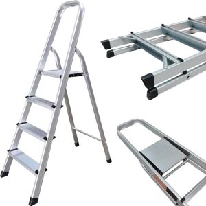 Hliníkový rebrík Pepita pre domácnosť 4 stupne, 128 cm