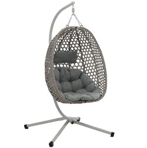 GardenLine Sklápacie ležadlo s vankúšmi - sivé