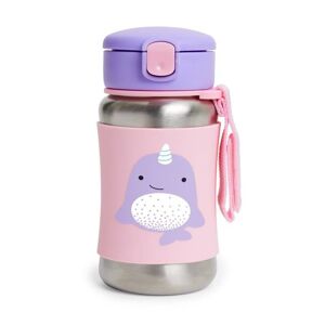 Hrnček so slamkou Skip Hop Zoo Narwhal - nerezová oceľ, 350 ml