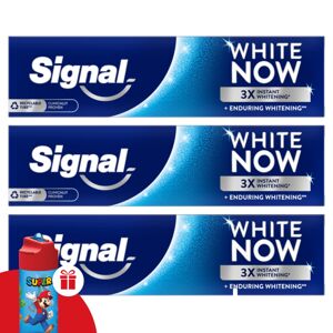 Signal Zubná pasta White Now 3x75ml + darčeková fľaša