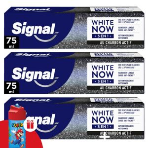 Signal White Now 3v1 White Boost zubná pasta 3x75ml + darčeková fľaša