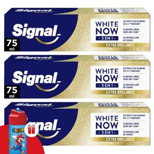 Signal White Now 3v1 Hello Glow Zubná pasta 3x75ml + darčeková fľaša