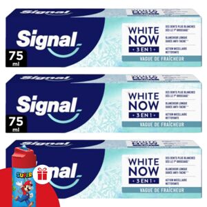 Signal White Now 3v1 Fresh Kiss zubná pasta 3x75ml + darčeková fľaša
