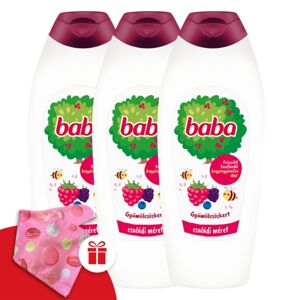Kúpeľ na detskú sprchu Fruity Garden 3x750ml + darčeková detská turbína