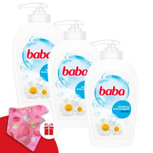 Detské tekuté mydlo Harmanček 3x250ml + darčekové detské mydlo Turban