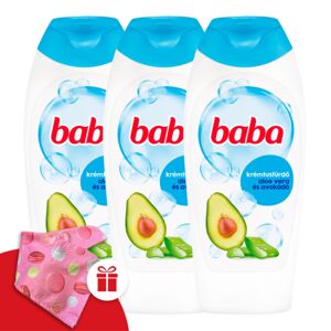 Detský krémový kúpeľ s aloe vera a avokádom 3x400ml + darčeková d...