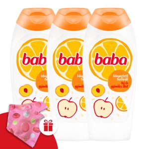 Detská sprcha Kúpeľové mlieko a ovocie 3x400ml + darčeková detská...