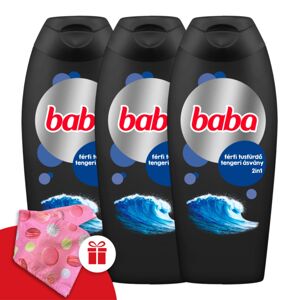 Detský pánsky sprchovací kúpeľ Sea Mineral 3x400ml + darčeková de...