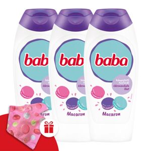 Detská sprcha Kúpeľ Sladká mandľová vôňa - Macaron 3x400ml + Darč...