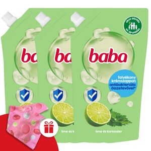 Detské antibakteriálne tekuté mydlo Lime 3x500ml + darčekové dets...