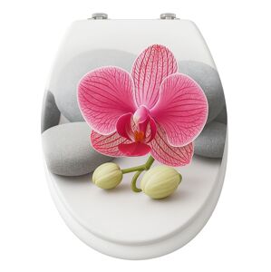 Pepita MDF WC sedadlo s pomalým zatváraním - Orchidea - bielo-ružová
