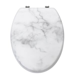 Pepita MDF WC sedadlo s pomaly sa zatvárajúcim vekom - Marble - white