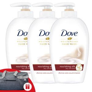 Tekuté mydlo Dove Silk 3x250ml + darčeková športová taška Dove