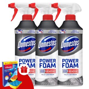 Domestos Power Foam sprej na čistenie WC a kúpeľne 3x435ml + darč...