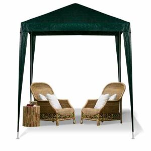 Ikonka Záhradný altánok 2,4x1,9x1,9m, UV chránený - Tmavo zelený