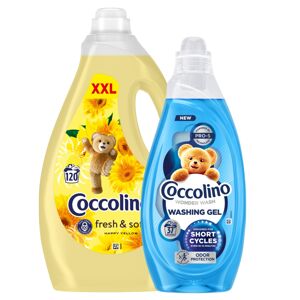 Coccolino Wonder Wash Odor Defence prací gél + Coccolino Happy Ye...