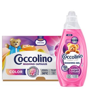 Coccolino Wonder Wash prací gél + Coccolino Capsule na pranie farieb