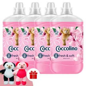 Coccolino Silk Lily oplachovací koncentrát 272 umývaní 4x1700ml +...
