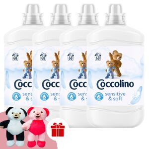 Coccolino Sensitive Pure Rinse Concentrate 272 umývaní 4x1700ml +...