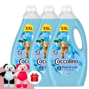 Coccolino Oplachovací koncentrát Blue Splash 3x3000ml + darček 1k...