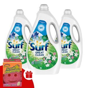 Tekutý prací gél Surf Mountain Fresh &amp; Jasmine 3x3L - 180...