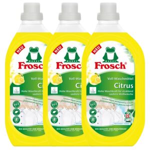 Frosch Heavy Duty tekutý prací prostriedok - citrón 3x1500ml