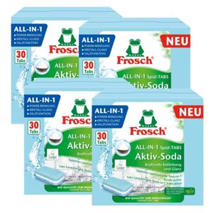 Frosch All-in-1 tablety do umývačky riadu - aktívna sóda 4x30ks