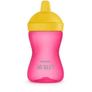 Avent Hrnček na pitie s tvrdou hlavicou 300 ml - ružovo-žltá