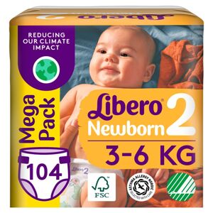 Libero Newborn Mega Pack Nohavičkové plienky 3-6kg Mini 2 (104ks)