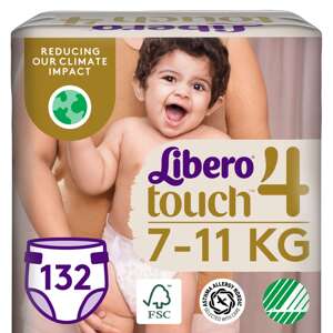 Libero Touch Jumbo mesačné balenie plienok 7-11kg Maxi 4 (132ks)