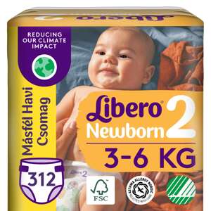 Libero Newborn jeden a pol mesačný balík plienok 3-6kg Mini 2 (312ks)
