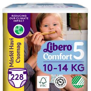 Libero Comfort Plienkový balík na 1,5 mesiaca 10-14kg Maxi+ 5 (228ks)