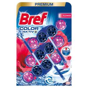 Bref Blue Aktiv WC osviežovač Fresh Flowers (3x50g)