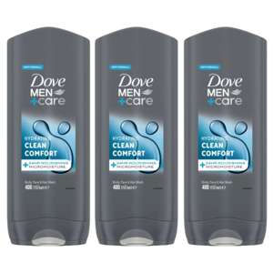 Dove Men+Care Sprchový kúpeľ Clean Comfort 3x400ml