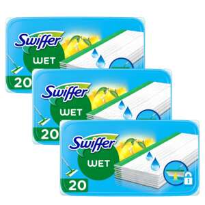 Vlhčené utierky na podlahy Swiffer Sweeper 3x20ks