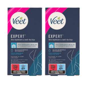Veet Easy-Gel Cold Resin Strips pre citlivú pokožku 2x12ks