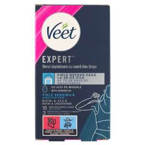 Veet Expert chladivé voskové prúžky na citlivú pleť 16 ks