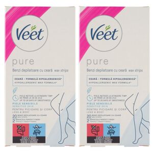 Veet Pure Cold Resin Strips pre citlivú pokožku 2x20ks