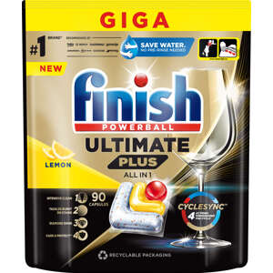 Finish Ultimate Plus All in 1 Lemon Umývačka riadu kapsula 90ks