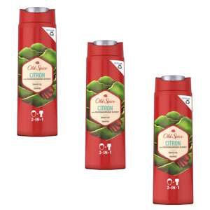 Old Spice Citron Pánsky sprchový gél a šampón 3x400ml
