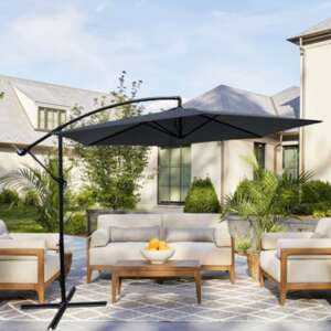 SmileHOME by Pepita Havana sklápací záhradný slnečník 3m - grey