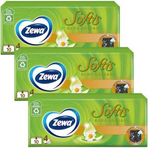 Zewa Softis 4-vrstvové papierové vreckovky - Aloe Balsam 30x9ks (270ks)