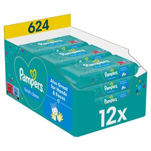 Pampers Fresh Clean Vlhčené Obrúsky 12x52ks