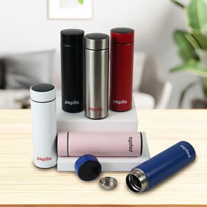 Termoska Pepita SMART s LCD displejom teploty 500 ml - čierna