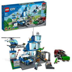 Lego City 60316 Policajná stanica s policajným autom a vrtuľníkom