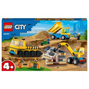 LEGO® City - Stavebné nákladné autá a demolačný žeriav 60391, 235...
