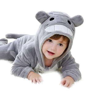 Detský plyšový overal Pigurumi Premium - Totoro - grey-white