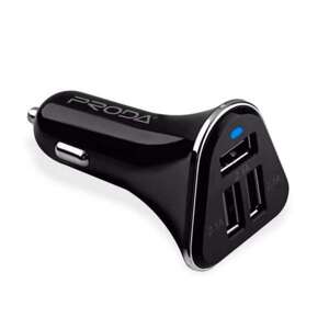 Proda Auto nabíjačka, 3xUSB - čierna (PR-C3USB-B)